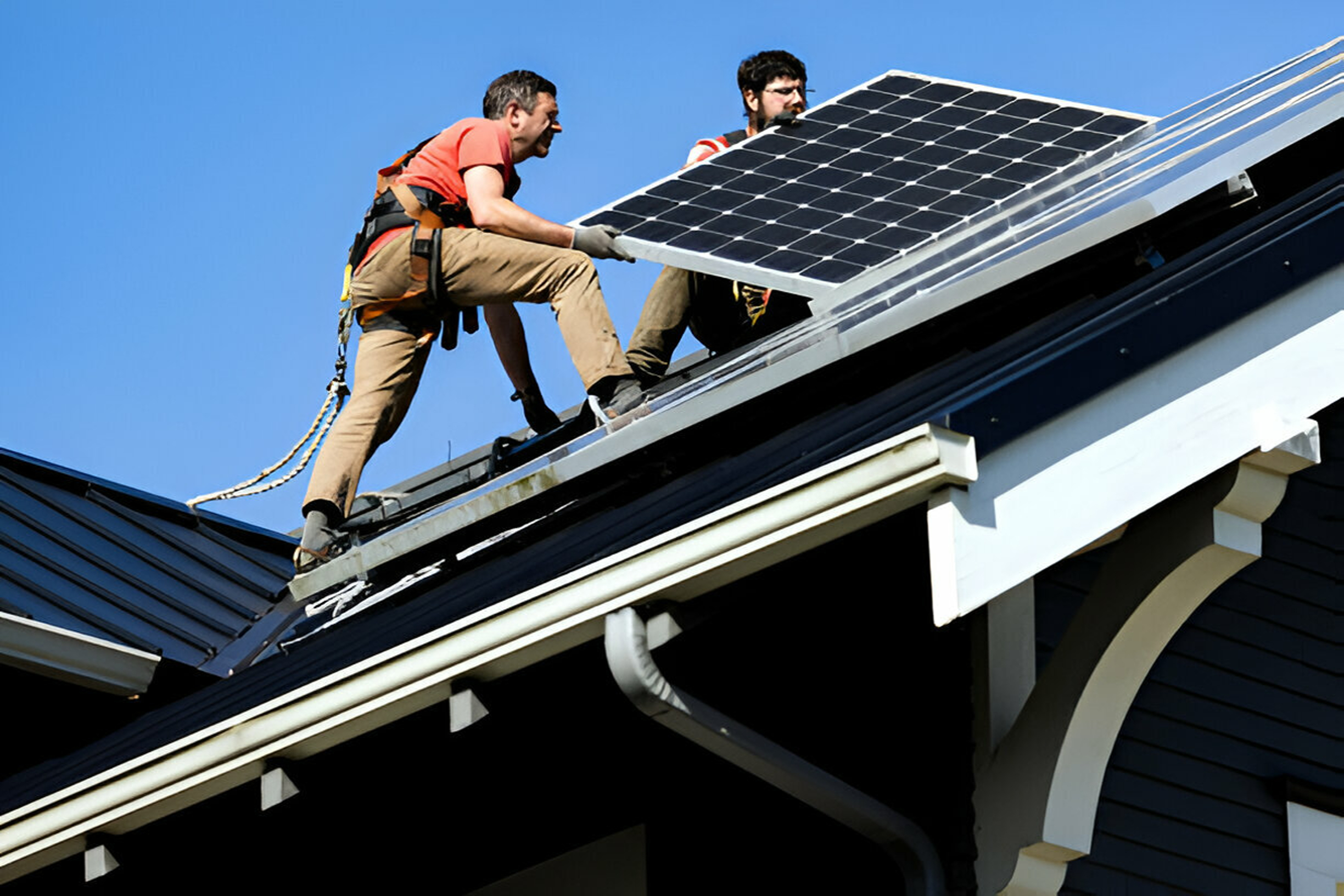 Our team intalling Solar panels on Home owners houses in sherwood park